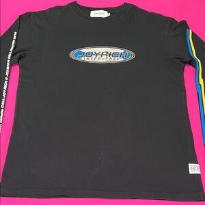 Joyrich Black Long Sleeve Tee with Blue and Yellow Accents
